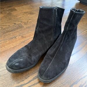Robert Clergerie Black Suede Ankle Boots